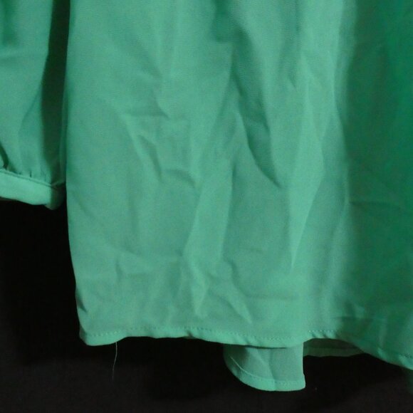 H&M | size 8 | Green Sheer Long Sleeve Button-Up Blouse | NWOT - Picture 8 of 16